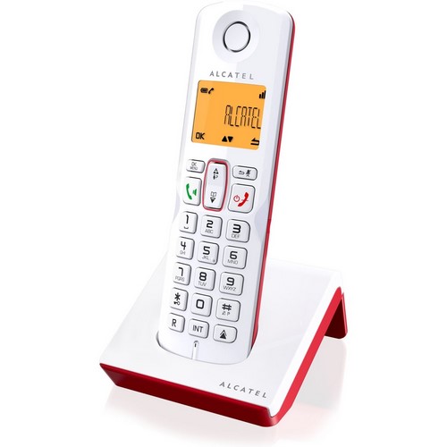 TELEFONO ALCATEL S250 ROJO MANOS LIBRES           