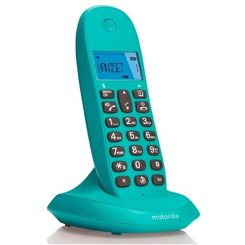 TELEFONO MOTOROLA C1001LB+ TURQUESA MANOS LIBRES  