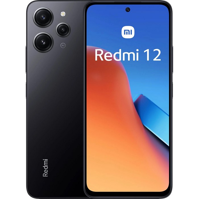 MOVIL XIAOMI REDMI 12 4G, 256GB, RAM 8GB, NEGRO   