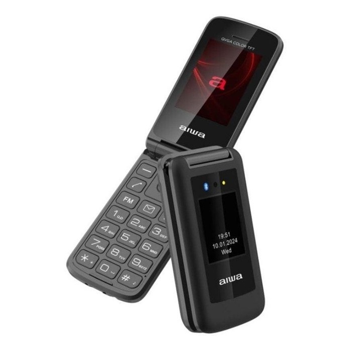 MOVIL AIWA FP30, DUAL SIM NEGRO CON TAPA          