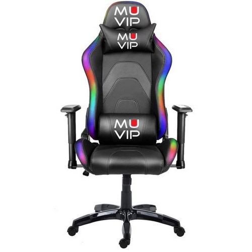 SILLA GAMING MUVIP PRO700 MV0245 NEGRO, LUCES RGB 