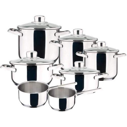 BATERIA COCINA MAGEFESA DUX 12 PIEZAS INOX        