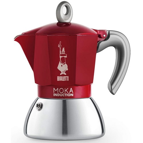 CAFETERA BIALETTI INDUCCION 4 TAZAS ROJA          