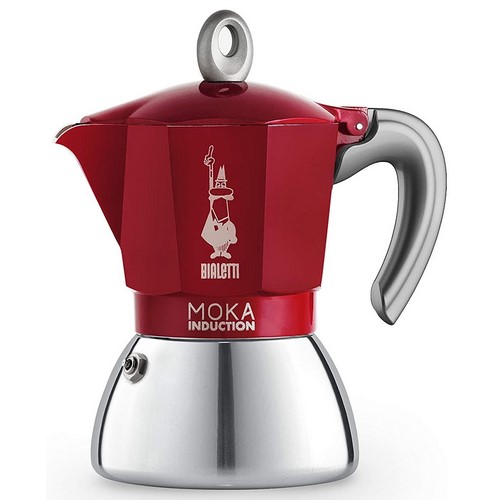 CAFETERA BIALETTI INDUCCION 6 TAZAS ROJA          