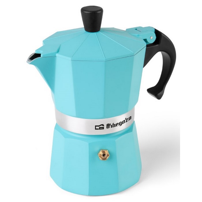 CAFETERA ORBEGOZO KFV345 ALUMINIO 3 TAZAS VERDE   