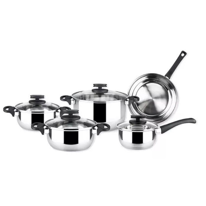 BATERIA COCINA MAGEFESA STYLE 9 PIEZAS INOX       