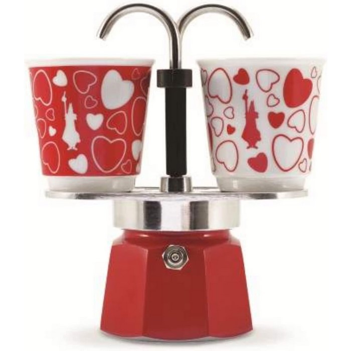 CAFETERA BIALETTI MINI EXPRESS, CUORE + 2 TAZAS   
