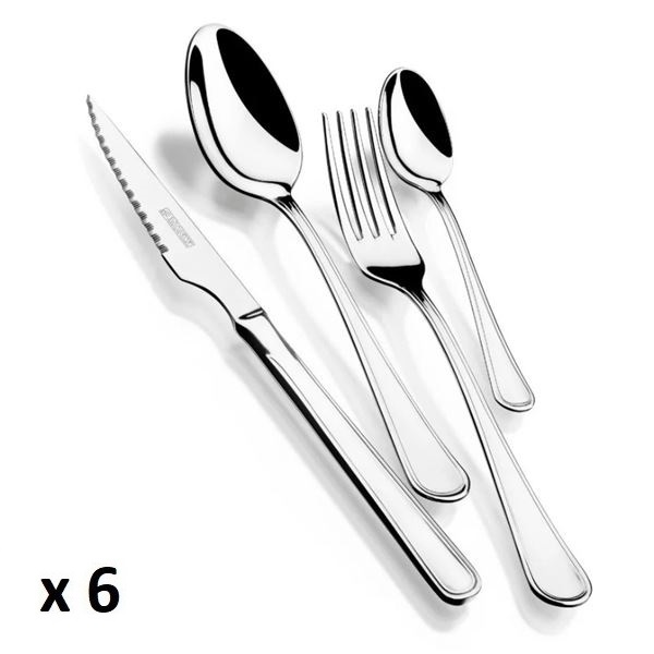 CUBERTERIA MONIX MANILA M125974 24PZ ACERO INOX   