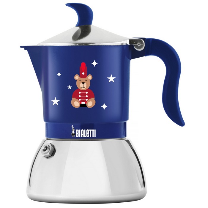CAFETERA BIALETTI INDUCCION 2 TAZAS AZUL NAVIDAD  