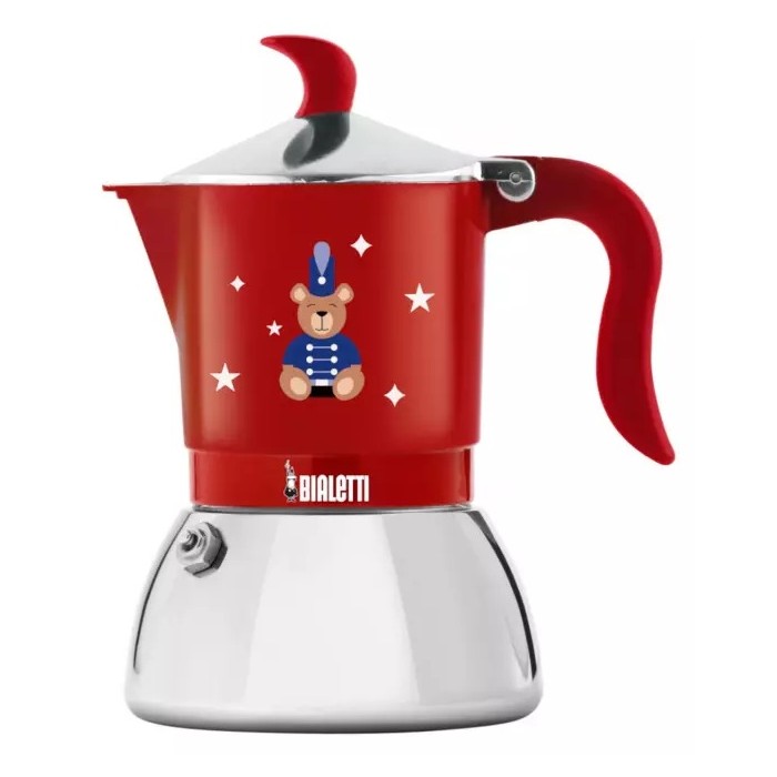 CAFETERA BIALETTI INDUCCION 2 TAZAS ROJO NAVIDAD  