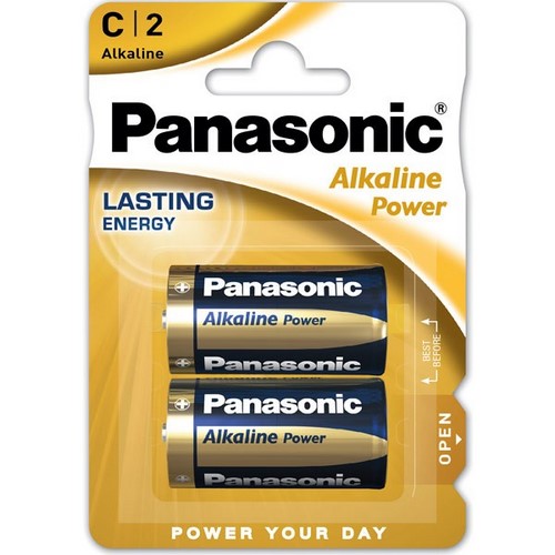 PILA PANASONIC LR14 C, PACK 2 UD, ALCALINAS       
