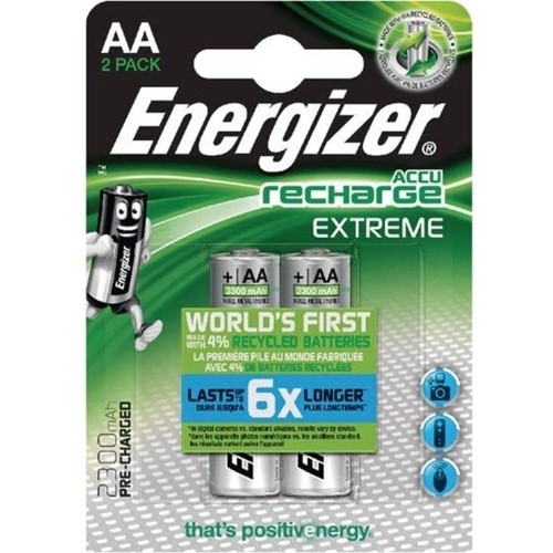 PILA ENERGIZER RECARGABLE AA 2300MAH, PACK 2UD    