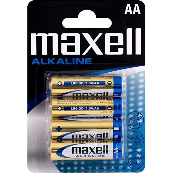 PILA MAXELL LR6 AA, PACK 4 UD, ALCALINAS          