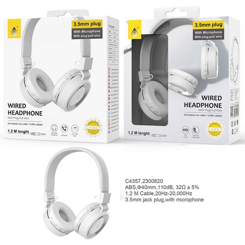 AURICULAR ONE+ C4357 CON CABLE MINI JACK BLANCO   