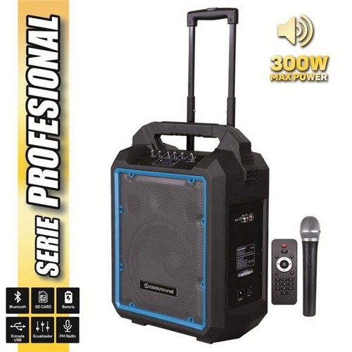 ALTAVOZ COOLSOUND CS0184, 300W, BATERIA, MICROFONO