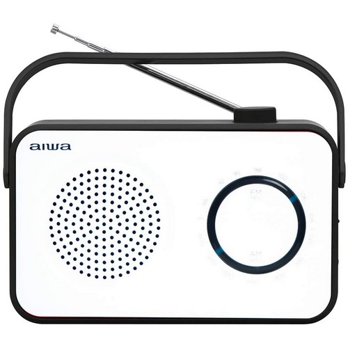 RADIO AIWA R190BW RED O PILAS, BLANCO/NEGRO       