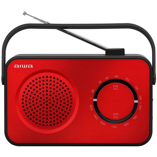 RADIO AIWA R190RD RED O PILAS, ROJO/NEGRO         