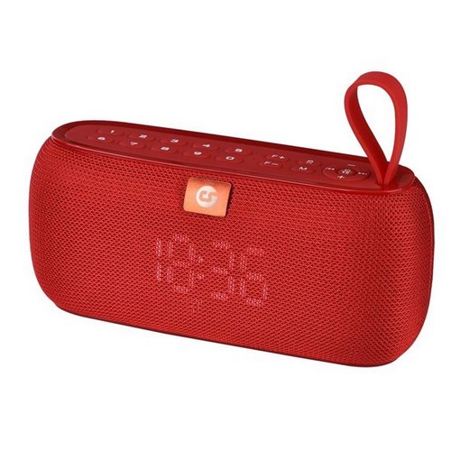 ALTAVOZ RELOJ COOLSOUND CS0220 10W, BLUETOOTH ROJO