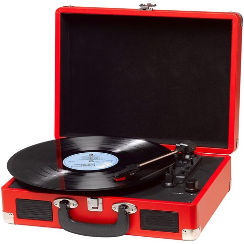 TOCADISCOS LAUSON XXV73 MALETIN BLUETOOTH USB ROJO