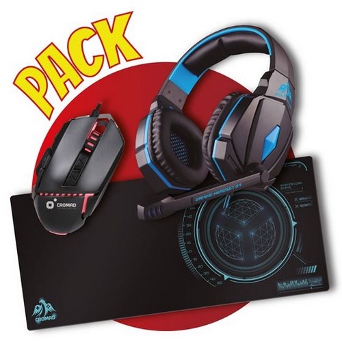 PACK GAMING AURICULAR + RATON + ALFOMBRILLA XXL   