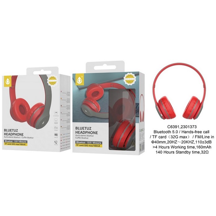 AURICULAR ONE+ C6391 BT ROJO MANOS LIBRES         