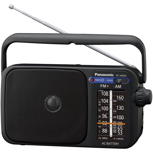 RADIO PANASONIC RF2400DEGK RED O PILAS, NEGRO     