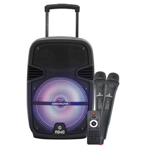 ALTAVOZ COOLSOUND CS0141 250W BATERIA, 2 MICROFON 