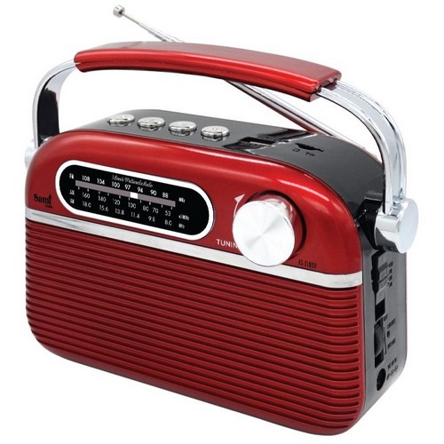 RADIO SAMI RS11809RD VINTAGE PILAS/RED USB BT     