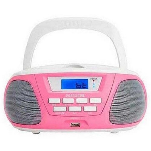RADIO CD AIWA BBTU300PK USB, BLUETOOTH ROSA       