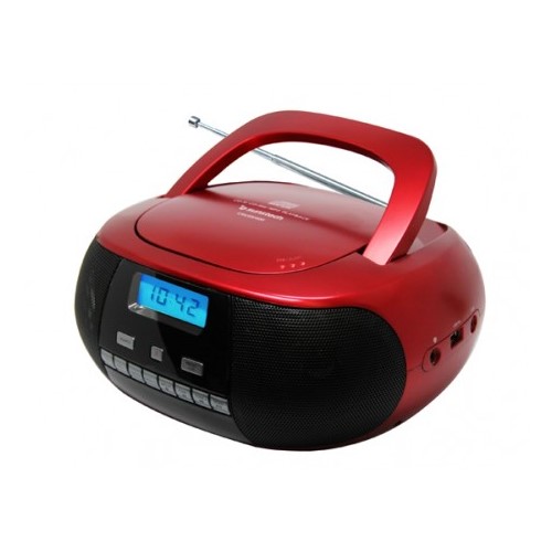 RADIO CD SUNSTECH CRUSM400 USB ROJO               