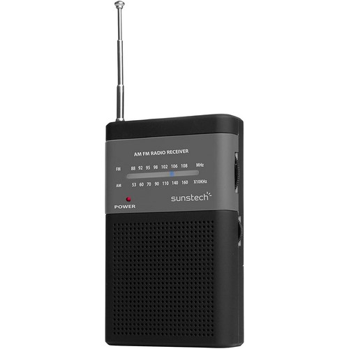 RADIO SUNSTECH RPS42 A PILAS, NEGRO BLISTER       
