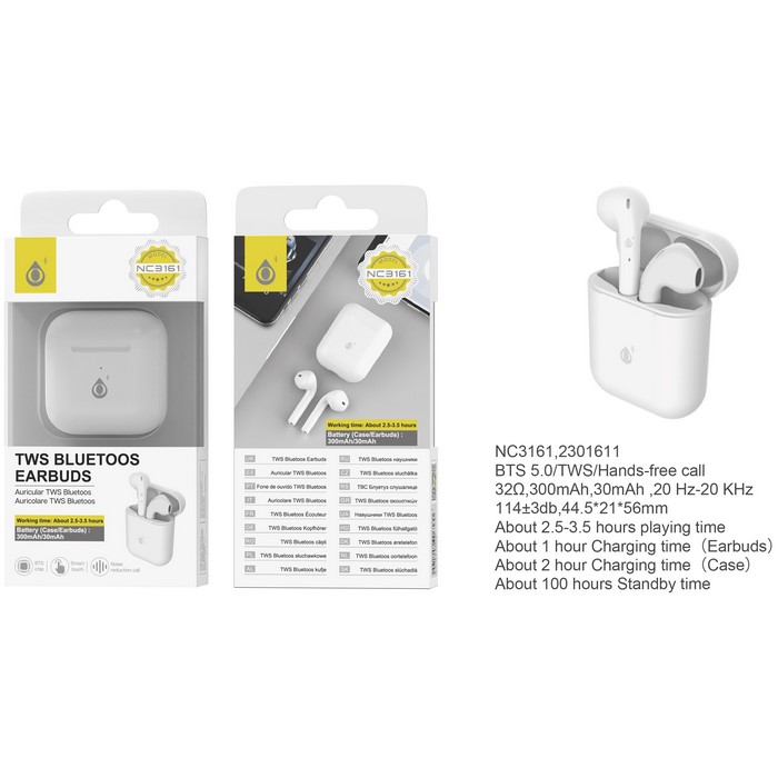 AURICULAR ONE+ NC3161 BLUETOOTH TWS BLANCO        