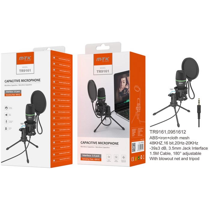 MCROFONO MTK TR9161 MINI JACK CON TRIPODE         
