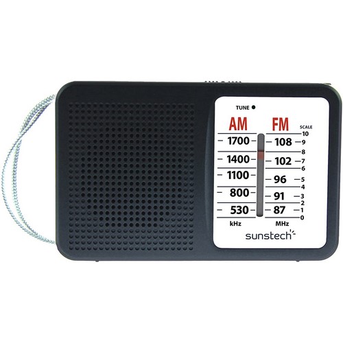 RADIO SUNSTECH RPS411, A PILAS, NEGRO, BLISTER    