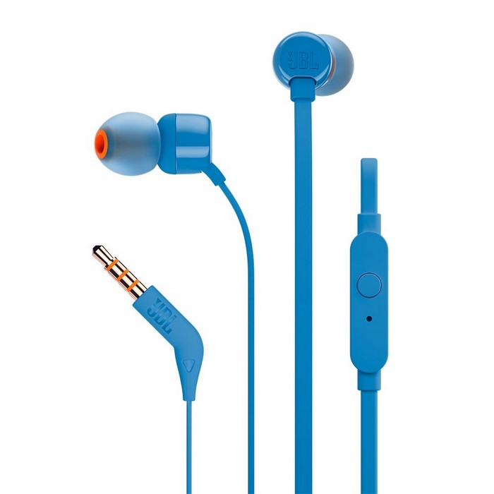 AURICULAR JBL TUNE T110 MINI JACK CON MICR, AZUL  