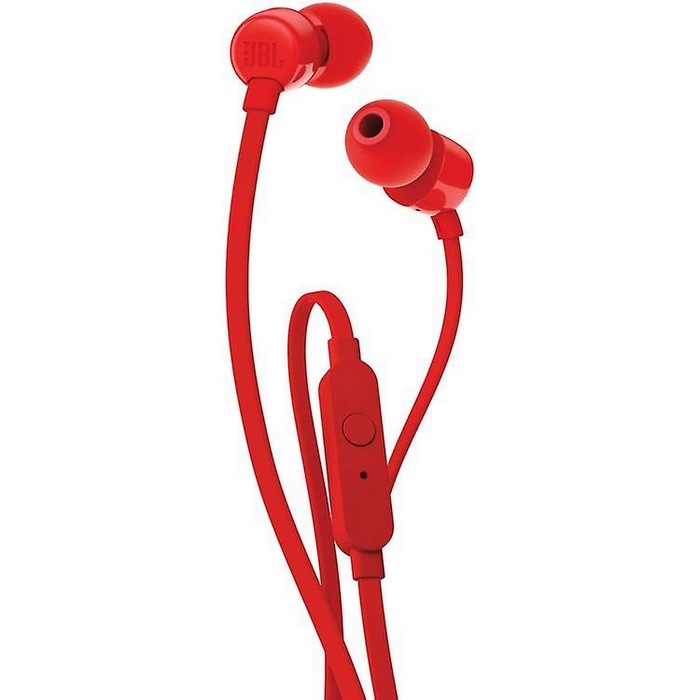 AURICULAR JBL TUNE T110 MINI JACK CON MICR, ROJO  