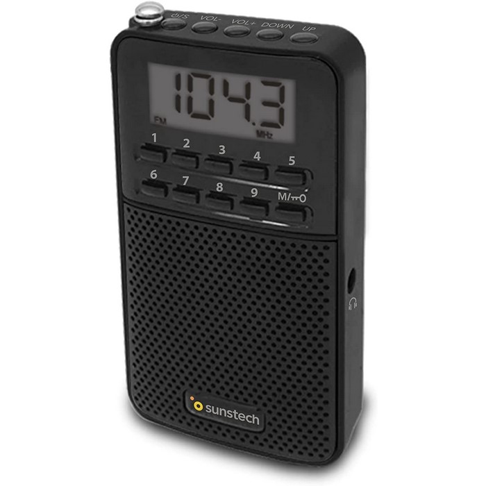 RADIO SUNSTECH RPDS81 A PILAS, NEGRO              