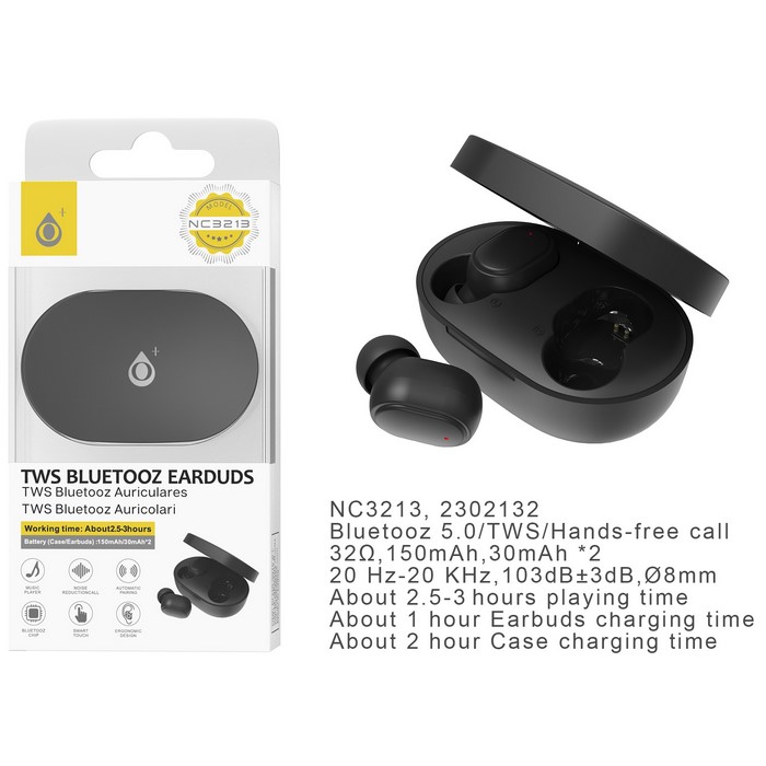 AURICULAR ONE+ NC3213 BLUETOOTH TWS NEGRO         