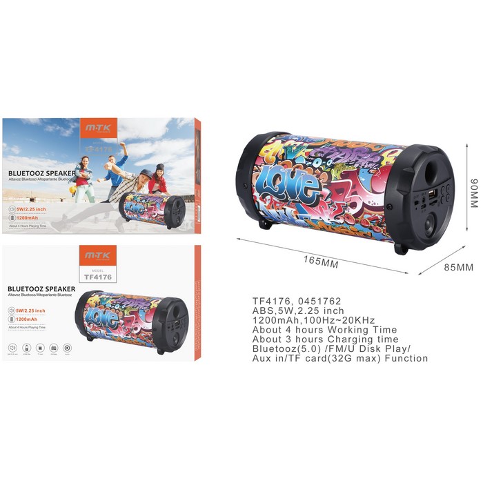 ALTAVOZ MTK TF4176 5W, BLUETOOTH                  