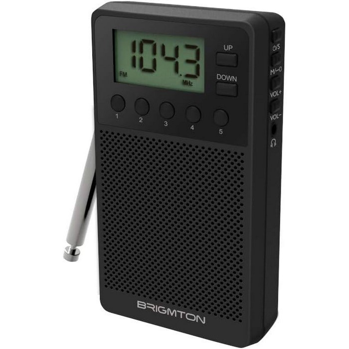 RADIO BRIGMTON BT140 A PILAS, NEGRO               