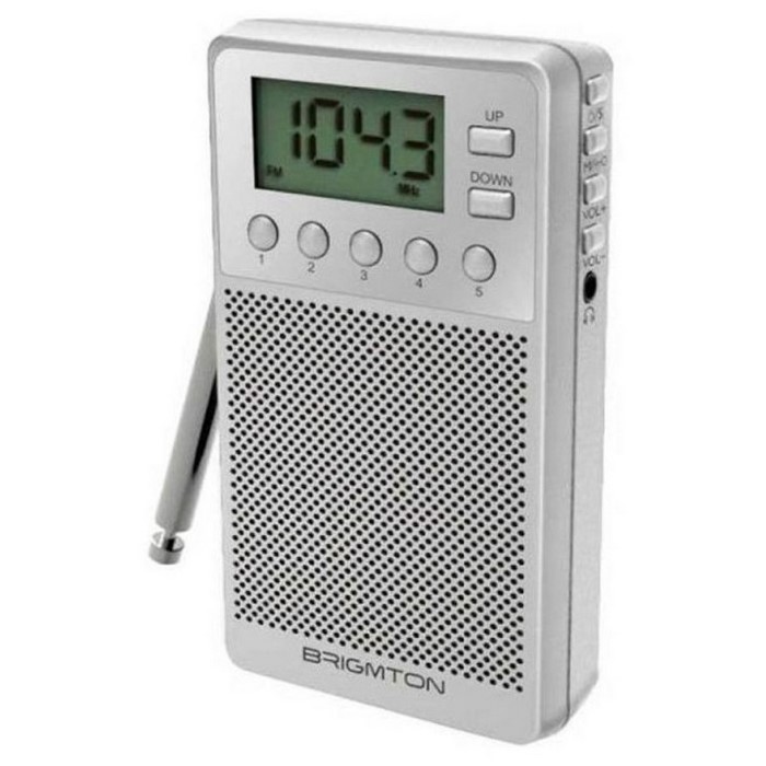 RADIO BRIGMTON BT140 A PILAS, BLANCO              