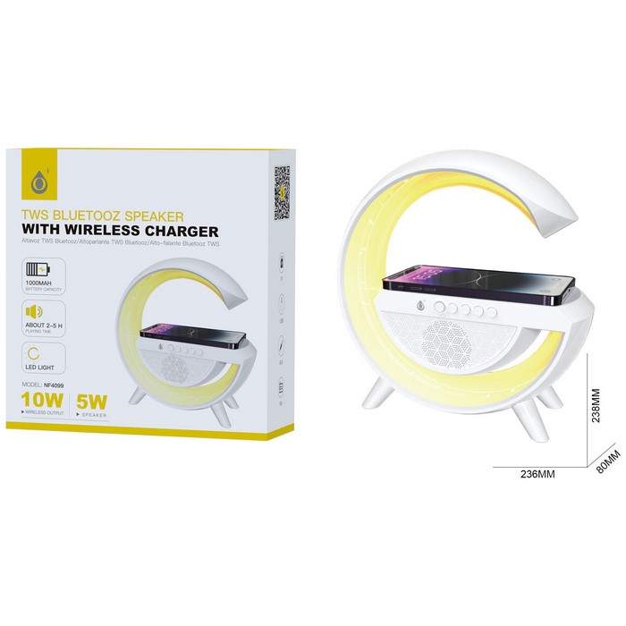 ALTAVOZ ONE+ NF4099 BT CARGA INALAMB LAMPARA BLANC