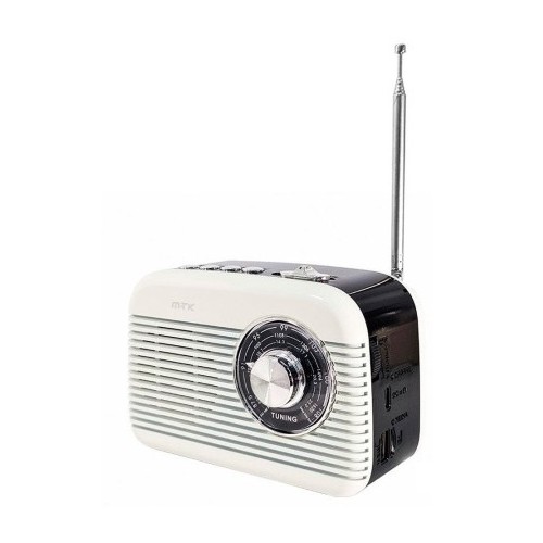 RADIO MAYOU TR9437 RECARGABLE O PILAS, BEIGE      