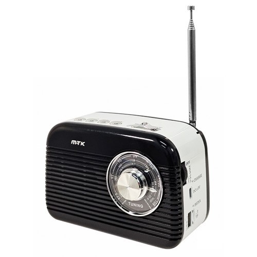 RADIO MAYOU TR9437 RECARGABLE O PILAS, NEGRO      