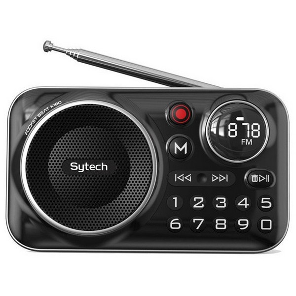 RADIO SYTECH X180BT, DIGITAL BT USB BATERIA NEGRO 