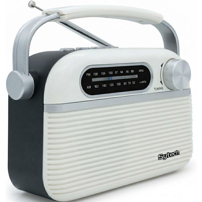 RADIO SYTECH XV1686BT BEIGE PILAS/RED USB BT RETRO