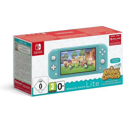 CONSOLA NINTENDO SWITCH LITE AZUL TURQ + ANIMAL CR