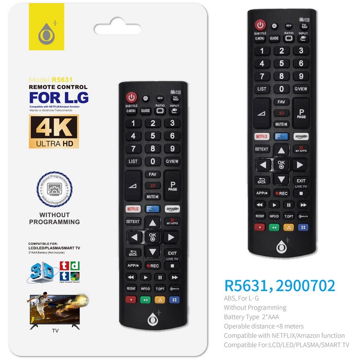 MANDO TELEVISOR ONE+ R5631 UNIVERSAL LG           