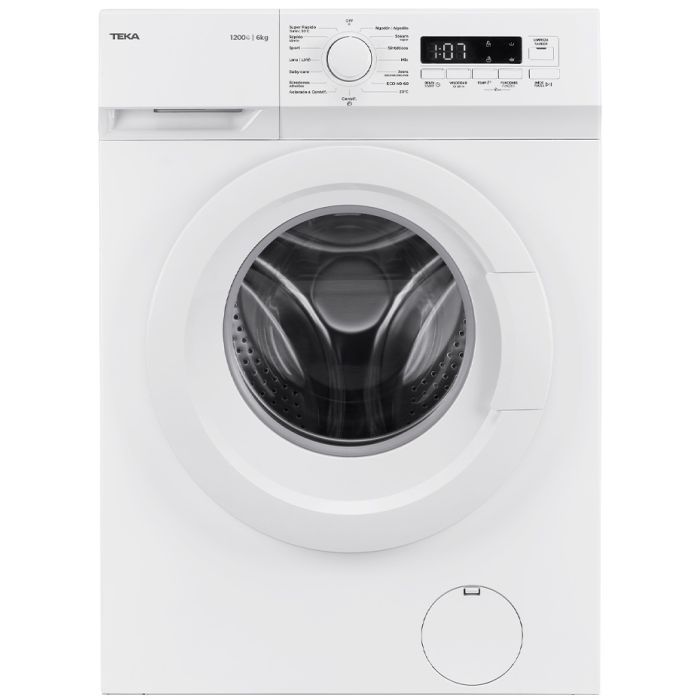 LAVADORA TEKA WMK10620 CLASE D, 6 KILOS 1200RPM   