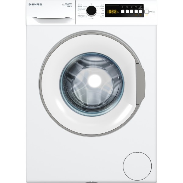 LAVADORA SUNFEEL MIDI9400 CLASE A 9 KILOS 1400RPM 